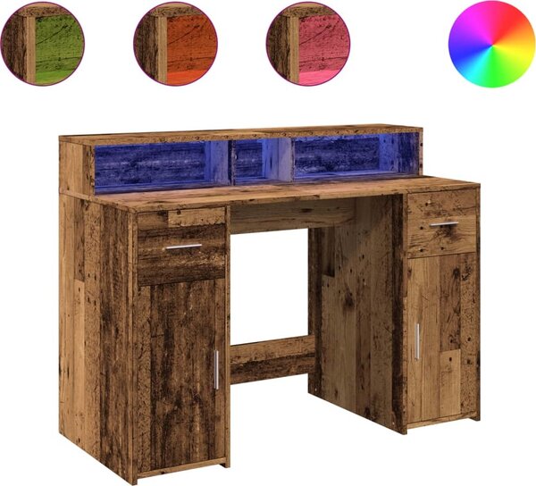 VidaXL Desk Engineered Wood [3309418] Barva: Bílá, Velikost: 200 x 55 x 91 cm