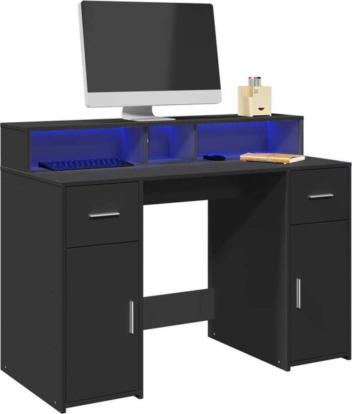 VidaXL Desk Engineered Wood [3309418] Barva: Bílá, Velikost: 200 x 55 x 91 cm