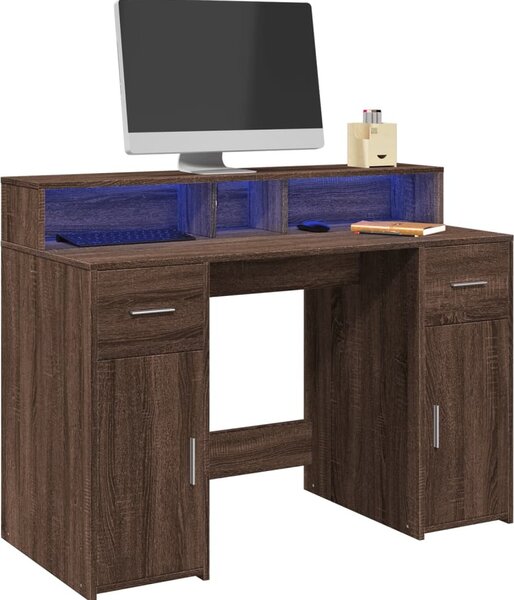 VidaXL Desk Engineered Wood [3309418] Barva: Bílá, Velikost: 200 x 55 x 91 cm
