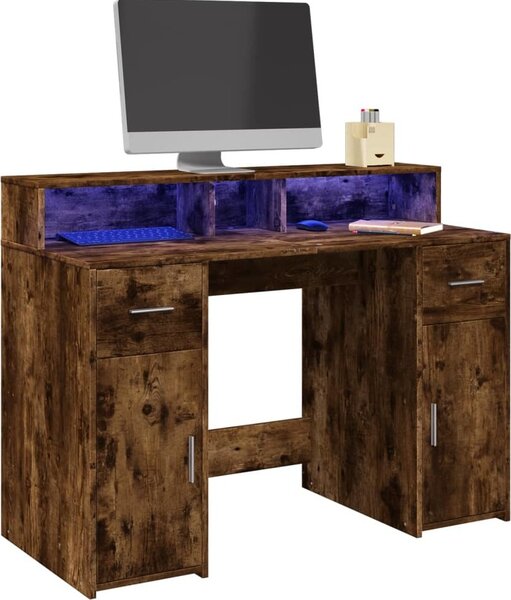 VidaXL Desk Engineered Wood [3309418] Barva: Bílá, Velikost: 200 x 55 x 91 cm