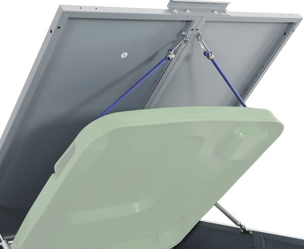 VidaXL Box na 4 popelnice 276 x 79 x 117 cm ocel [3279989] Barva: antracitová