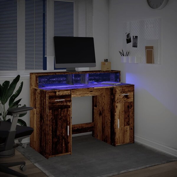 VidaXL Desk Engineered Wood [3309418] Barva: Bílá, Velikost: 200 x 55 x 91 cm