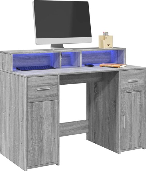 VidaXL Desk Engineered Wood [3309418] Barva: Bílá, Velikost: 200 x 55 x 91 cm