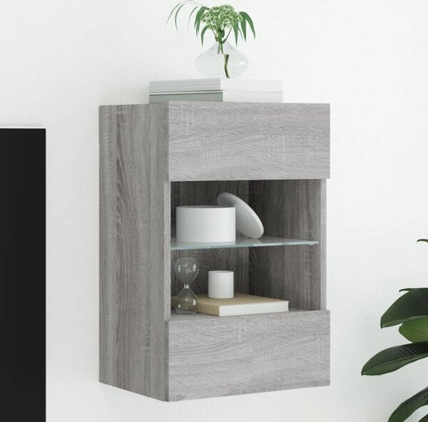 VidaXL Nástěnná TV skříňka s LED osvětlením 40x30x60,5 cm [837082] Barva: Bílá