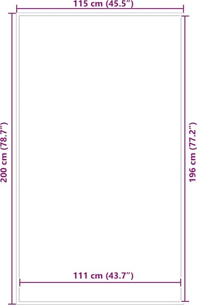 VidaXL Rohožka, celková hmotnost 2900 g/㎡ [4105608] Barva: Hnědá, Velikost: 90 x 150 cm