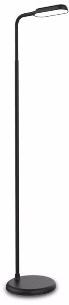 Černá plastová bezdrátová stojací lampa Halo Design Read 120 cm