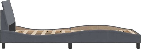 VidaXL Rám postele Dover samet [373073] Barva: Tmavě šedá, Velikost: 120 x 200 cm