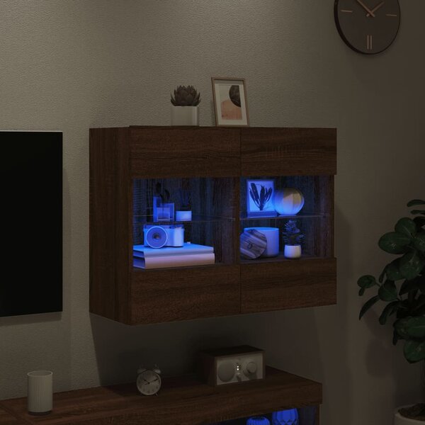 VidaXL Nástěnná TV skříňka s LED osvětlením 78,5 x 30 x 60,5 cm [837105] Barva: Bílá