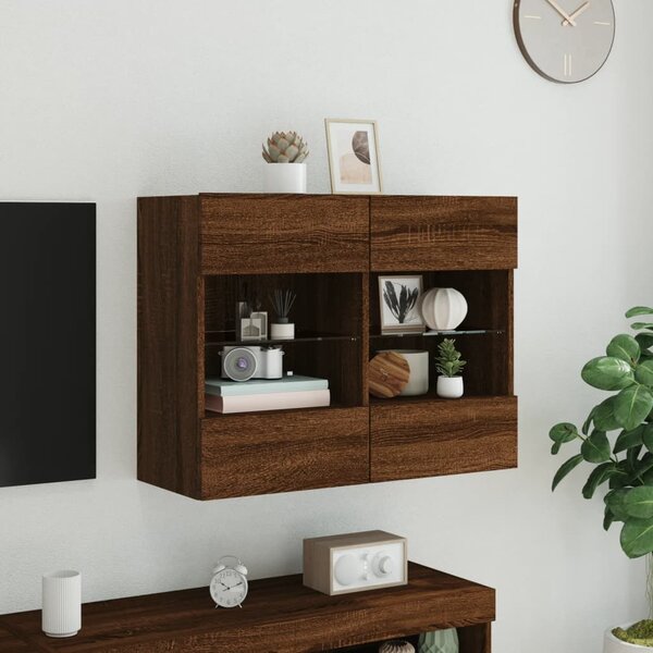 VidaXL Nástěnná TV skříňka s LED osvětlením 78,5 x 30 x 60,5 cm [837105] Barva: Bílá