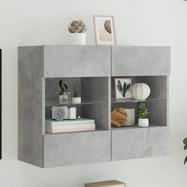 VidaXL Nástěnná TV skříňka s LED osvětlením 78,5 x 30 x 60,5 cm [837105] Barva: Bílá