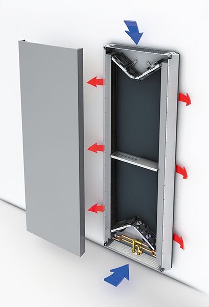 JAGA Vertiga Hybrid Primo designový radiátor s ventilátory pro vytápění a chlazení Light cooling