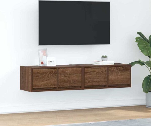 VidaXL TV skříňky 2 ks Dřevěná konstrukce [861495] Barva: Betonová šedá, Velikost: 60 x 31 x 25.5 cm