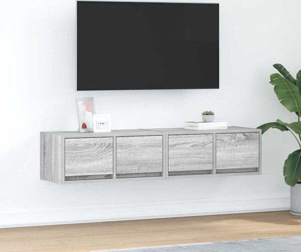 VidaXL TV skříňky 2 ks Dřevěná konstrukce [861495] Barva: Betonová šedá, Velikost: 60 x 31 x 25.5 cm