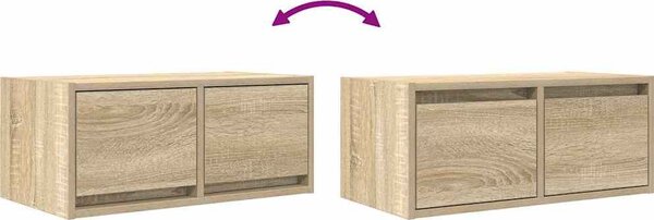 VidaXL TV skříňky 2 ks Dřevěná konstrukce [861495] Barva: Betonová šedá, Velikost: 60 x 31 x 25.5 cm