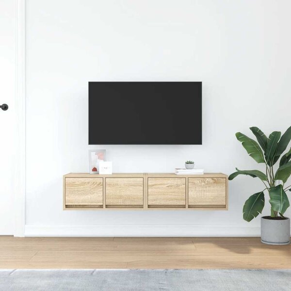 VidaXL TV skříňky 2 ks Dřevěná konstrukce [861495] Barva: Betonová šedá, Velikost: 60 x 31 x 25.5 cm