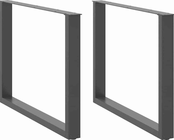 VidaXL Nohy barového stolu ve tvaru U 2 ks ocelové [4013198] Barva: Černá, Velikost: 60 x (72-73) cm