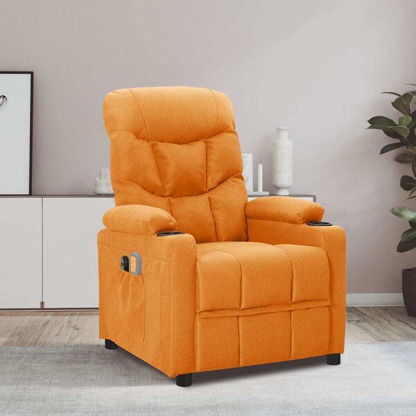 VidaXL Elektrické masážní křeslo textil [3098838] Barva: vínová červená