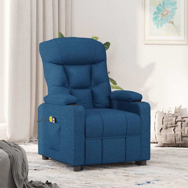 VidaXL Elektrické masážní křeslo textil [3098838] Barva: vínová červená