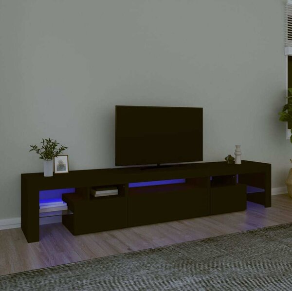 VidaXL TV skříňka s LED osvětlením 215x36,5x40 cm [3152794] Barva: Betonová šedá