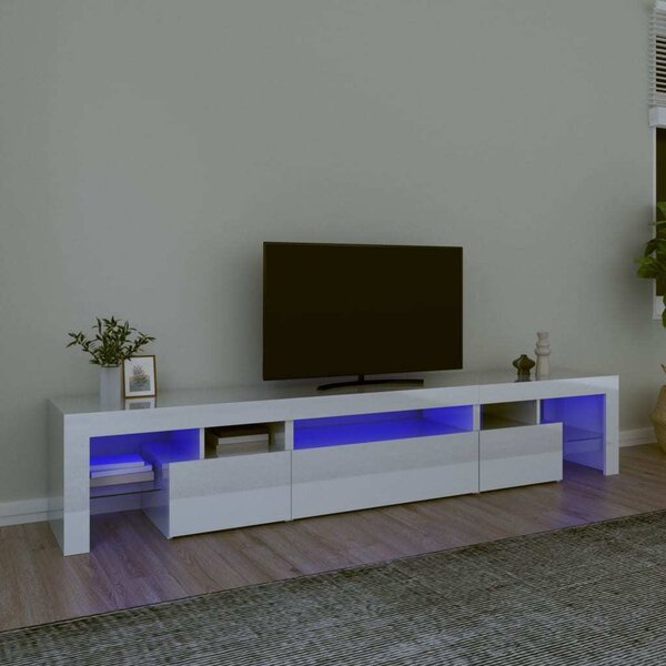 VidaXL TV skříňka s LED osvětlením 215x36,5x40 cm [3152794] Barva: Betonová šedá