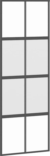 VidaXL Posuvné dveře se sadou kování ESG Glass, mléčné [3375863] Barva: Černá a matná, Velikost: 102.5 x 205 cm (200 cm sliding rail)