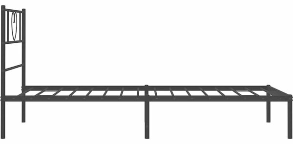 VidaXL Kovový rám postele s čelem, světlá výška pod postelí 30 cm [355457] Barva: Černá, Velikost: 120 x 200 cm (rám 207 x 125 x 90 cm)