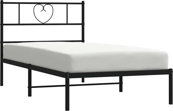 VidaXL Kovový rám postele s čelem, světlá výška pod postelí 30 cm [355457] Barva: Černá, Velikost: 120 x 200 cm (rám 207 x 125 x 90 cm)