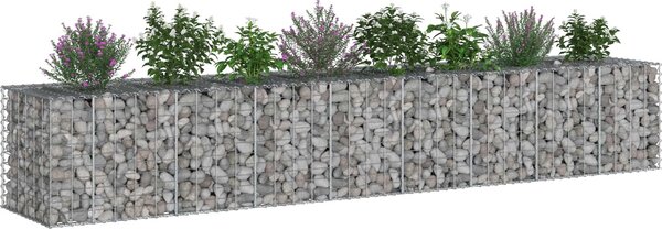 VidaXL Gabionový vyvýšený záhon Pozinkovaná ocel, průměr drátu 35 mm [3422230] Velikost: 50 x 50 x 80 cm