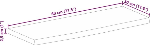 VidaXL Stolní deska živá hrana masivní mangovník [370430] Barva: Přírodní, Velikost: 110 x 20 x 2.5 cm