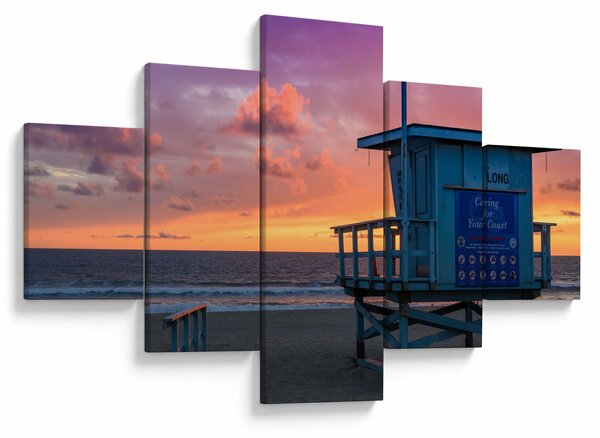 Obraz z pláže Santa Monica (125x70 cm)