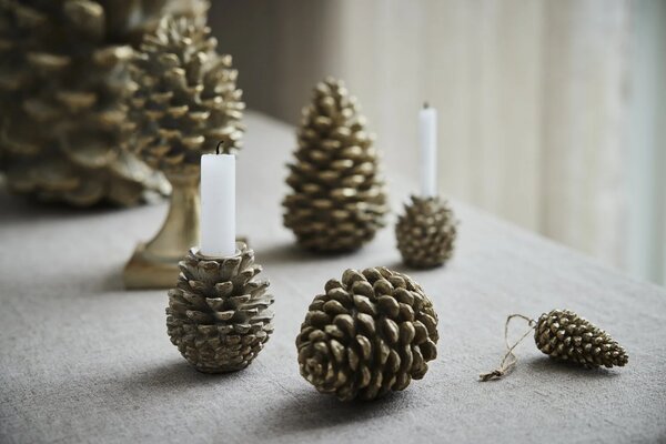 Lene Bjerre Vánoční ozdoba Serafina Pinecone - Gold LB348