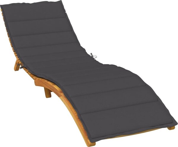 VidaXL Poduška na lehátko vínová melanž textil [4002502] Barva: melanžová tmavě šedá, Velikost: 200 x 60 x 4 cm