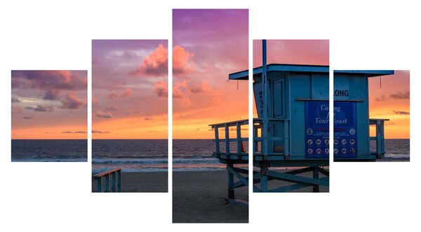 Obraz z pláže Santa Monica (125x70 cm)