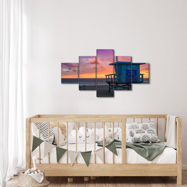 Obraz z pláže Santa Monica (125x70 cm)