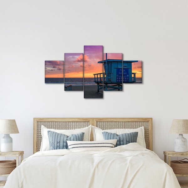Obraz z pláže Santa Monica (125x70 cm)