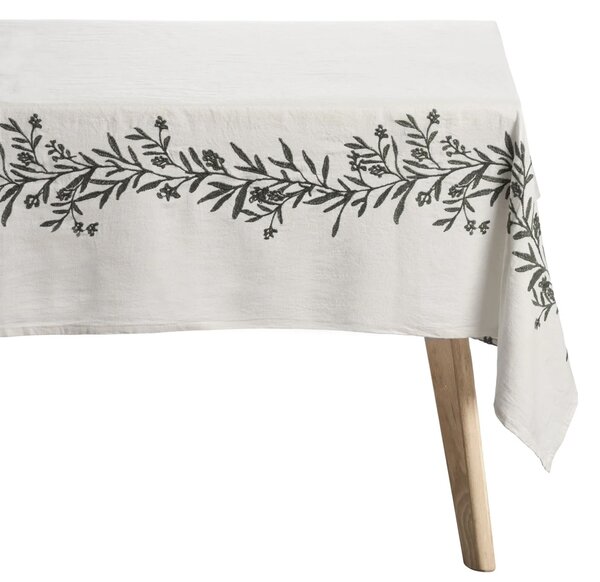 Lene Bjerre Lněný ubrus Fiola White - 140 x 220 cm LB338