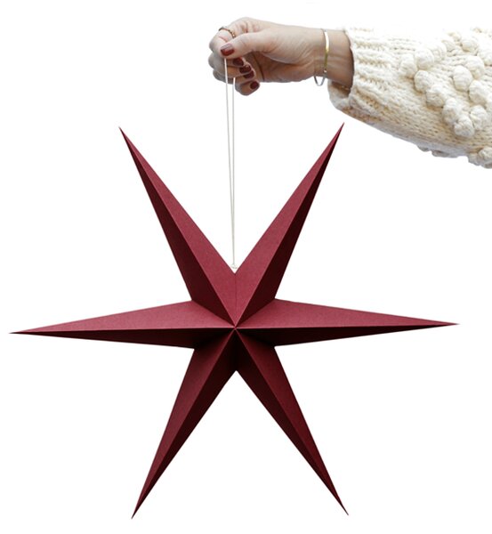 Delight Department Šesticípá papírová hvězda Red - 40 cm DD105