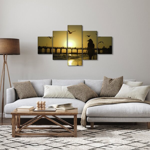 Obraz - Procházka po pláži (125x70 cm)