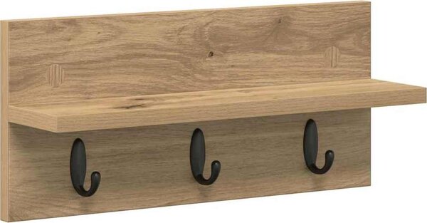 VidaXL Nástěnný věšák na kabáty [874386] Barva: Bílá, Velikost: 60 x 10,5 x 18 cm
