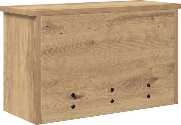 VidaXL Nástěnný věšák na kabáty, počet polic 2 [874338] Barva: Černý dub, Velikost: 80 x 20 x 30 cm
