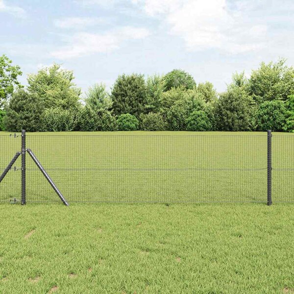 VidaXL Zemní upevnění svařované drátěné ploty [3351568] Barva: Zelená, Velikost plotu: 10 x 1,6 m (síť 1,2 x 1,2 cm)
