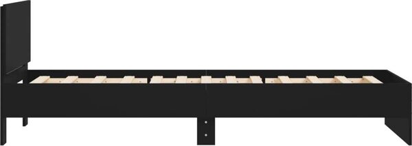 VidaXL Postel bez matrace s čelem [838618] Barva: Černá, Velikost: 120 x 200 cm (rám 203 x 125 x 70 cm)