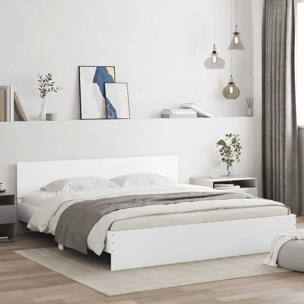 VidaXL Postel bez matrace s čelem [838618] Barva: Černá, Velikost: 120 x 200 cm (rám 203 x 125 x 70 cm)