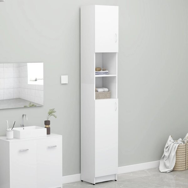 Koupelnová skříňka bílá 32 x 25,5 x 190 cm dřevotříska