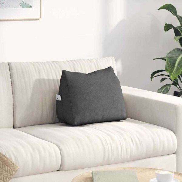 VidaXL Polštář na záda textil [42015017] Barva: Černá, Velikost: 60 x 50 x 20 cm