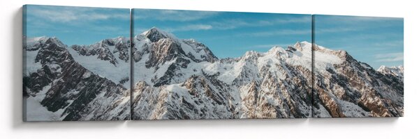 Obraz zasněžených vrcholků, Fiordland (170x50 cm)