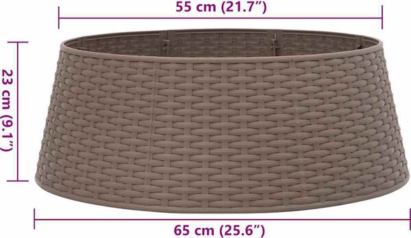 VidaXL Kryt na stojan vánočního stromku Ø plast [4019955] Barva: Bílá, Velikost: 56 x 23 cm
