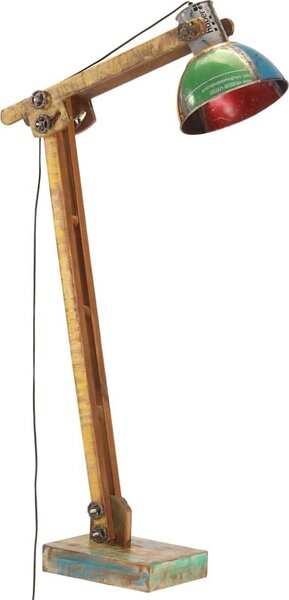 VidaXL Stojací lampa masivní mangovníkové dřevo E27 [320580] Barva: Stříbrná