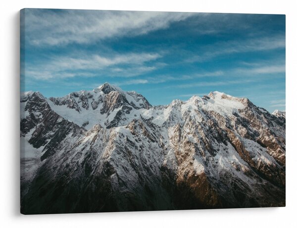 Obraz zasněžených vrcholků, Fiordland (70x50 cm)