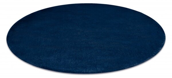 Protiskluzový koberec POSH kruh Shaggy navy granát, plyš